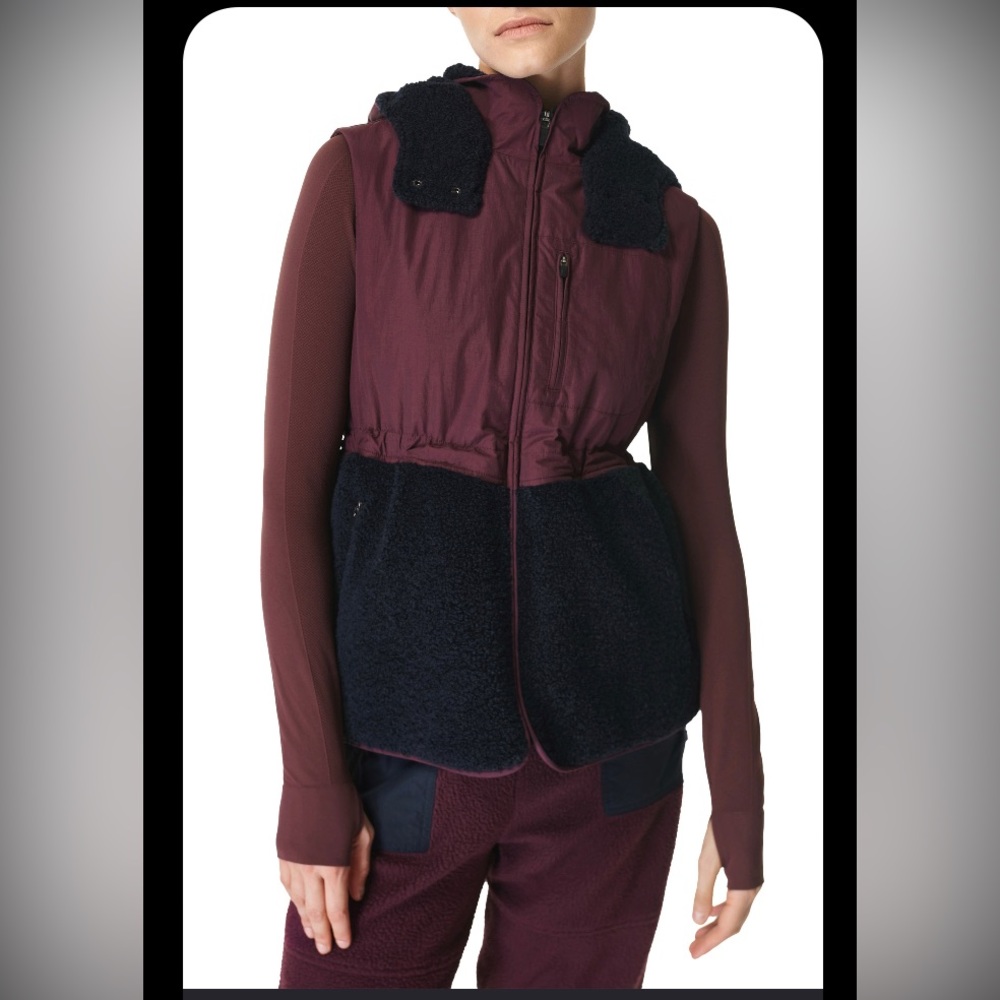 NWOT sweaty Betty fleece block vest